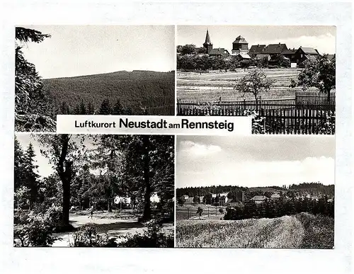 Ak Luftkurort Neustadt am Rennsteig Blick übers Reischetal zur Haube Teilansicht