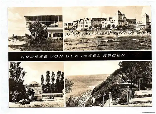 Ak Grüße von der Insel Rügen Baabe Binz Göhren Sellin DDR