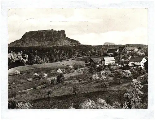 Foto Ak Sächsische Schweiz Weißig mit Lilienstein DDR 1982