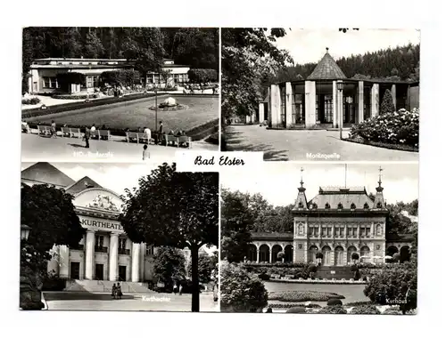 Ansichtskarte Bad Elster Kurtheater HO Badecafe Moritzquelle Kurhaus Ak DDR