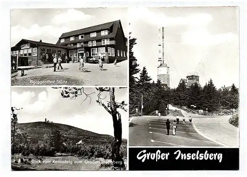 Ak Großer Inselberg Thüringen Berggasthof Stöhr Blick vom Rennsteig DDR