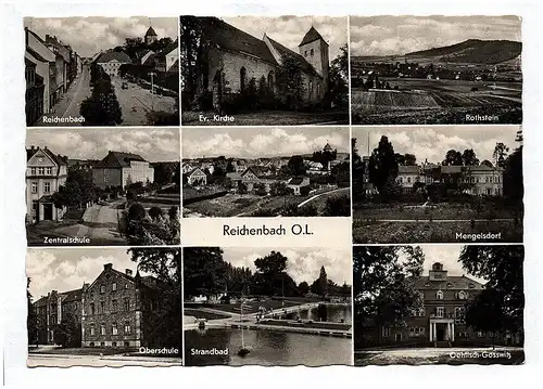 Ak Reichenbach Sachsen DDR Zentralschule Ev Kirche Rothstein Mengelsdorf