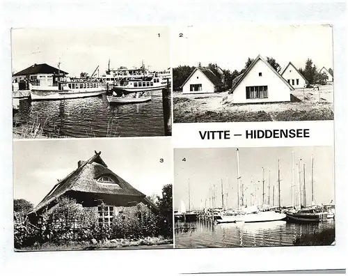 Ak Vitte Hiddensee Hafen Feriendorf der IFA Suhl Blaue Scheune Jachthafen DDR 19