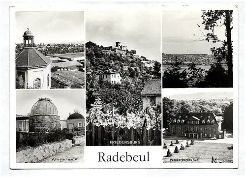 Ak Radebeul Volkssternwarte Friedensburg Wackerbarths Ruh DDR