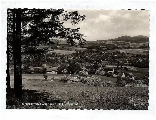 Foto Ak Großpostwitz Oberlausitz mit Czorneboh DDR 1966