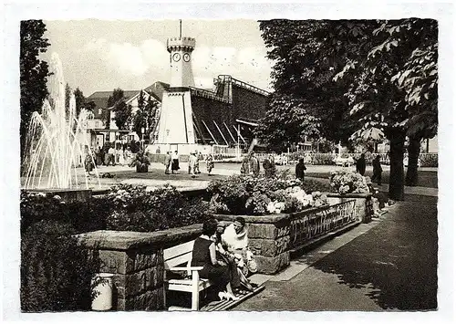 Ak Foto Bad Salzuflen An der Fontäne beim Kurparkeingang 1959