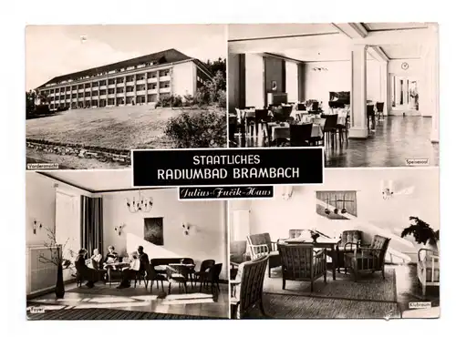 Ak Staatliches Radiumbad Brambach DDR Echtfoto Stärkstes Radiumbad der Welt