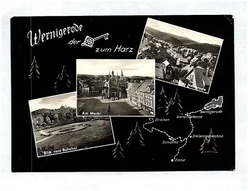 Ak Wernigerode der Schlüssel zum Harz DDR