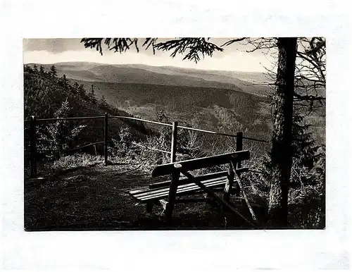 Foto Ak Blick von der Teufelskanzel Luftkurort Oberhof Thüringen Echtfoto