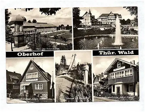 Ak Oberhof Schanze am Rennsteig Jugendherberge Albert Kayser Haus der Freundscha