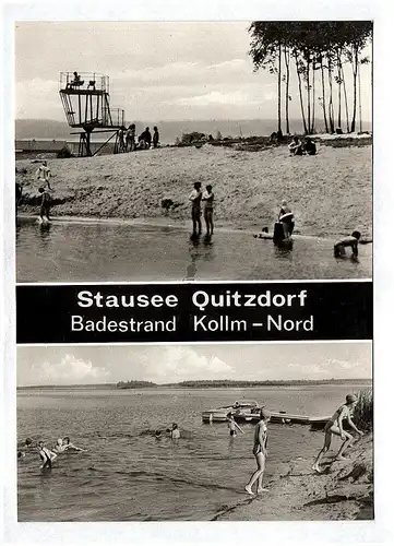 Ak Stausee Quitzdorf Badestrand Kollm Ost DDR