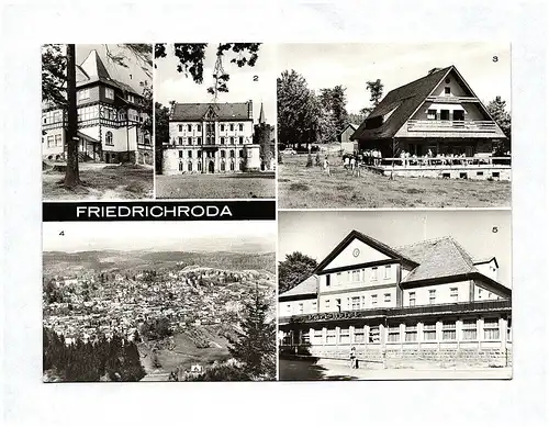 Ak Friedrichroda DDR FDGB Erholungsheim Spießberghaus Schloß HO Gaststätte Park