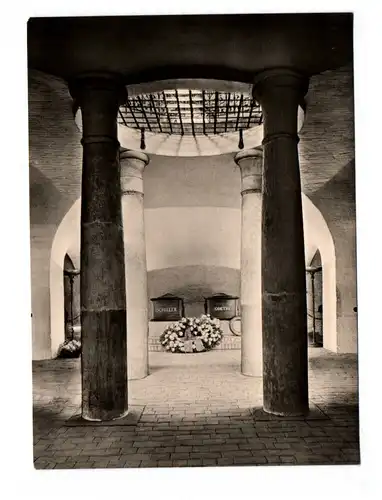 Echtfoto Ak Weimar Goethe und Schiller Gruft Echt Foto