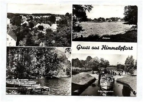 Ak Gruß aus Himmelpfort Kreis Gransee Stolpsee Schleusengraben Kausee DDR