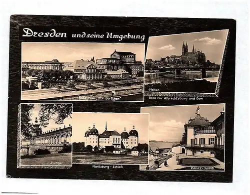 Ak Dresden und seine Umgebung Zwinger Meißen Moritzburg Pillnitz Schloß 1964