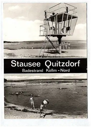 Ak Badestrand Stausee Quitzdorf Kollm Ost DDR