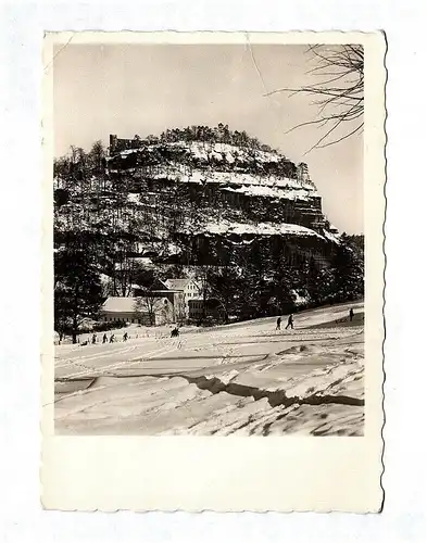 Foto Ak Zittauer Gebirge im Winter im Kurort Oybin DDR Echtfoto