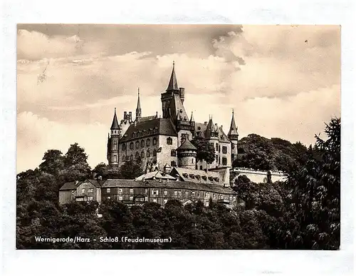 Ak Foto Wernigerode Harz Schloß Feudalmuseum DDR