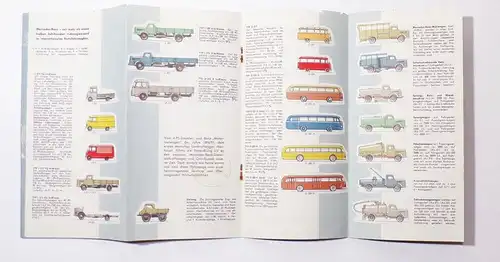 Mercedes Benz Prospekt Produktionsprogramm Daimler Benz um 1957