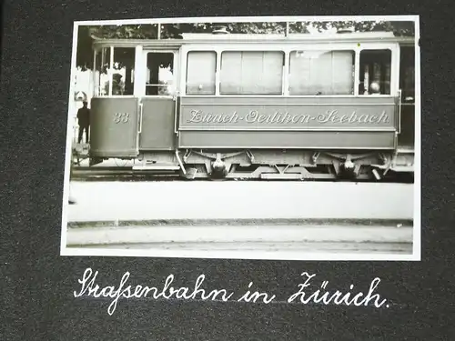 Fotoalbum Schweiz Zürich Straßenbahn Bahnhof Alpen Gletscher 1929 Swiss Fotos