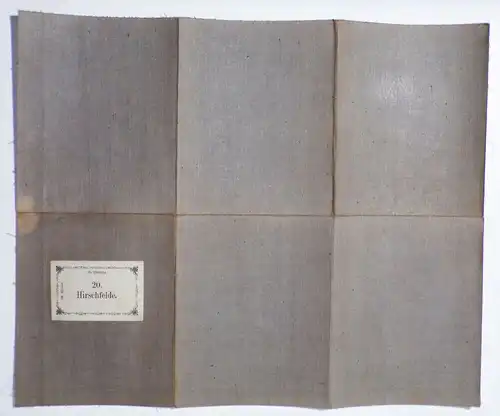 Alte Landkarte Hirschfelde Hofmann Fischer 1863 Stahlstich 