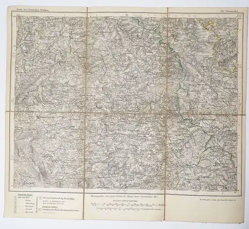 DR Landkarte Wundsiedel Oberpfalz 1895 kgl sächsischer Generalstab