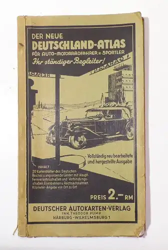Deutschland Atlas Autokarten Straßennetz 1930er