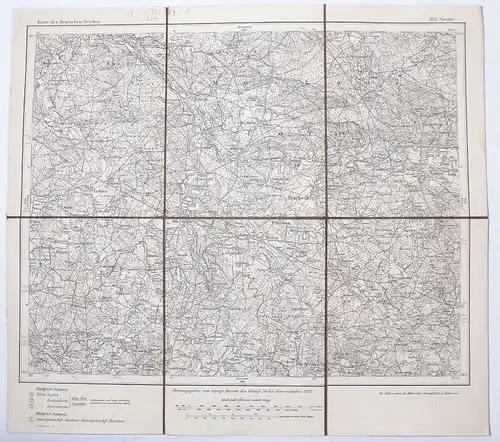 Alte Karte Niesky 1893 Deutsches Reich Landkarte