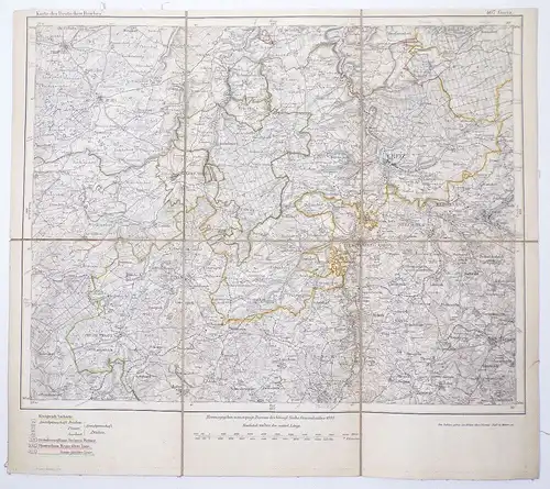 Deutsches Reich Landkarte Greiz 1881 vintage