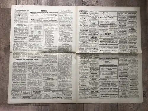 Zeitung Blatt 1945 September Speisekartoffelversorgung 1945 46 Sparsamkeit