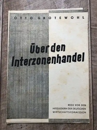 DDR Propaganda Heft Über den Interzonenhandel