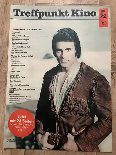 DDR Zeitschrift Treffpunkt Kino verschiedene Ausgaben 1970 - 1977