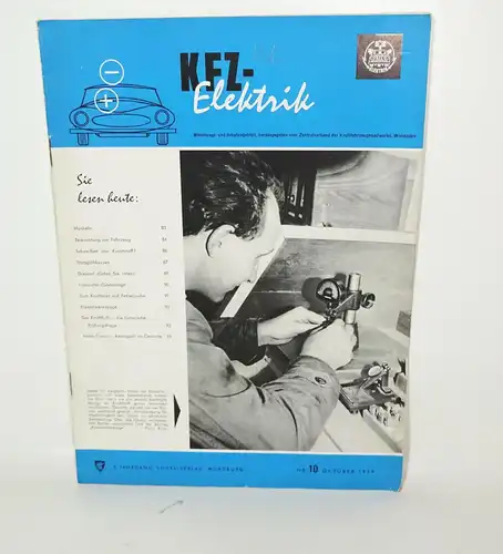 Kfz Elektrik Zeitschrift 10 / 1959 Kraftfahrzeug-Handwerk ! (H7