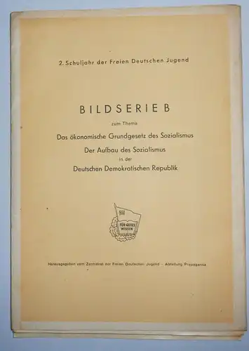 3 Mappen Bildserie B FDJ Aufbau des Sozialismus Studienmaterial Bilder !  (H4