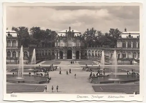 Hahn Postkarte 10886 Dresden Zwinger Wallpavillon 