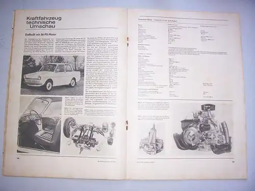 DDR Zeitschrift KFZ Kraftfahrzeugtechnik 9 / 1966 IFA Service Wartburg 1000 !