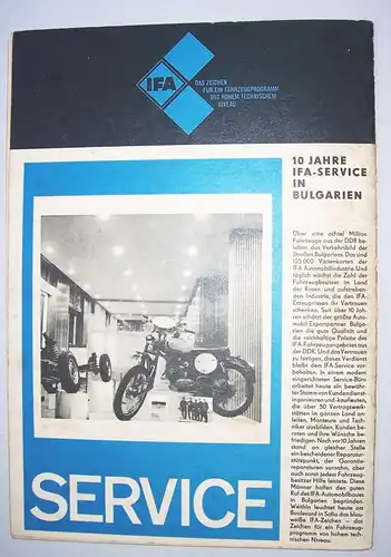 DDR Zeitschrift KFZ Kraftfahrzeugtechnik 9 / 1966 IFA Service Wartburg 1000 !