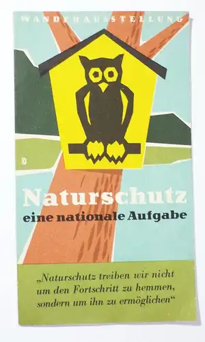 Prospekt Wanderausstellung Naturschutz 1963 DDR
