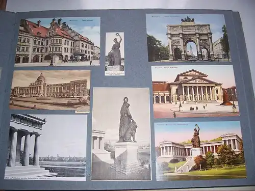 Album Postkarten Ansichtskarten Prospekten München Bayern Alpen vor & nach1945