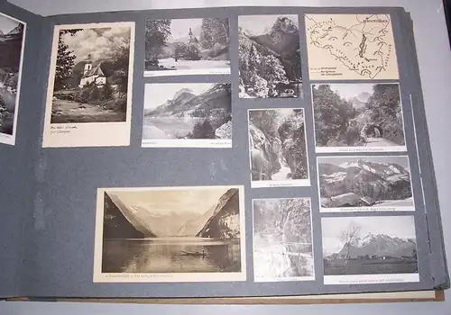 Album Postkarten Ansichtskarten Prospekten München Bayern Alpen vor & nach1945