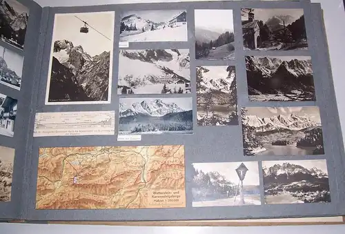 Album Postkarten Ansichtskarten Prospekten München Bayern Alpen vor & nach1945