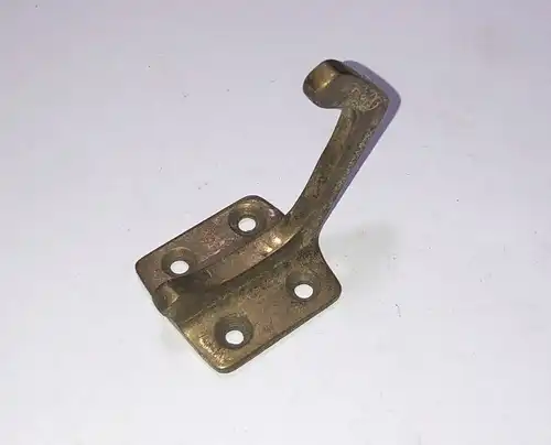 Wandhaken antik klein Messing 5,2 cm Kleiderhaken alt
