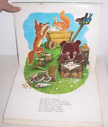 Pop Up Bilderbuch Ich reite auf dem Pferdchen Malysch Moskau Verlag um 1970 / 80