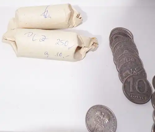 Konvolut Zloty Münzen Münzrollen DDR Staatsbank 1985