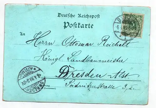 Mondschein Litho Ak Herrnhut Sachsen 1899