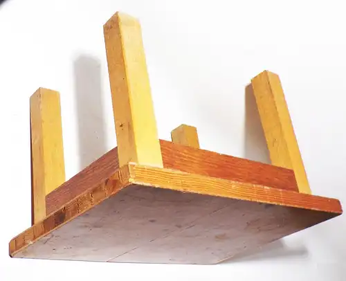 Alter Blumenhocker Fussbank Holzbank Vintage