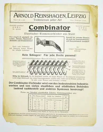 Riemenverbinder Werbung alte Prospekte Mammut 1930er