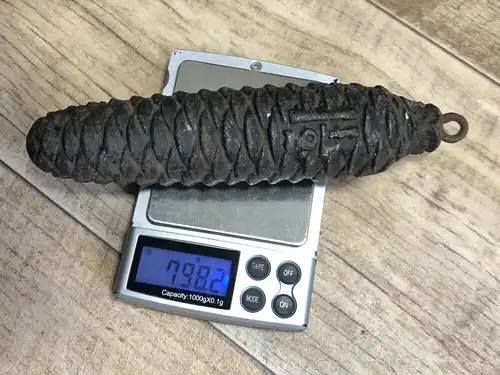 Uhrengewicht für Kuckkucksuhr 798,2 gramm Alter Zapfen 1 1/2