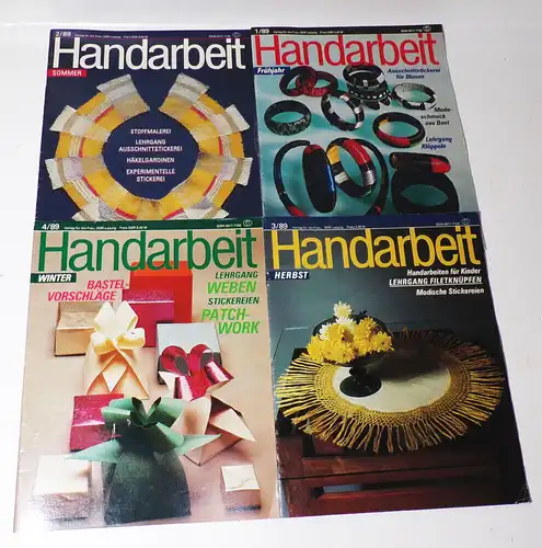 Die Handarbeit kompletter Jahrgang 1989 DDR 1 bis 4 Zeitschrift