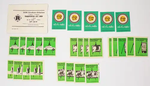 DDR Streichholzetiketten Standardisierung nützt jedem 1968 Riesa 